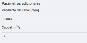 Parámetros adicionales